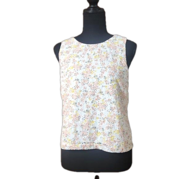 LOFT Tops - LOFT floral blouse with eyelet detail Size S
